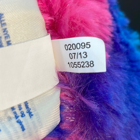 BAB Tropicolor 17" Teddy Plush Bear Sparkly Neon Tie Dye Stuffed Animal Toy - Picture 14 of 14